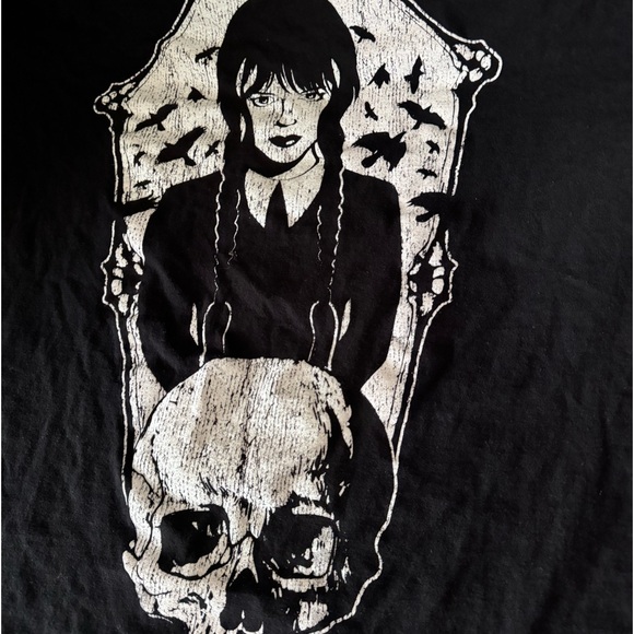 Wednesday Addams Black Tee - Picture 2 of 2